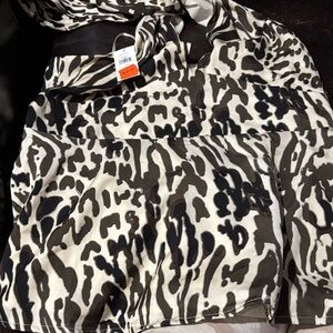 Black and White Animal Print halter top